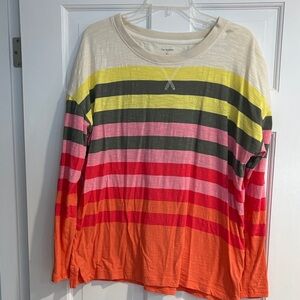 Talbots T by Talbots Yellow and White Tee XL.